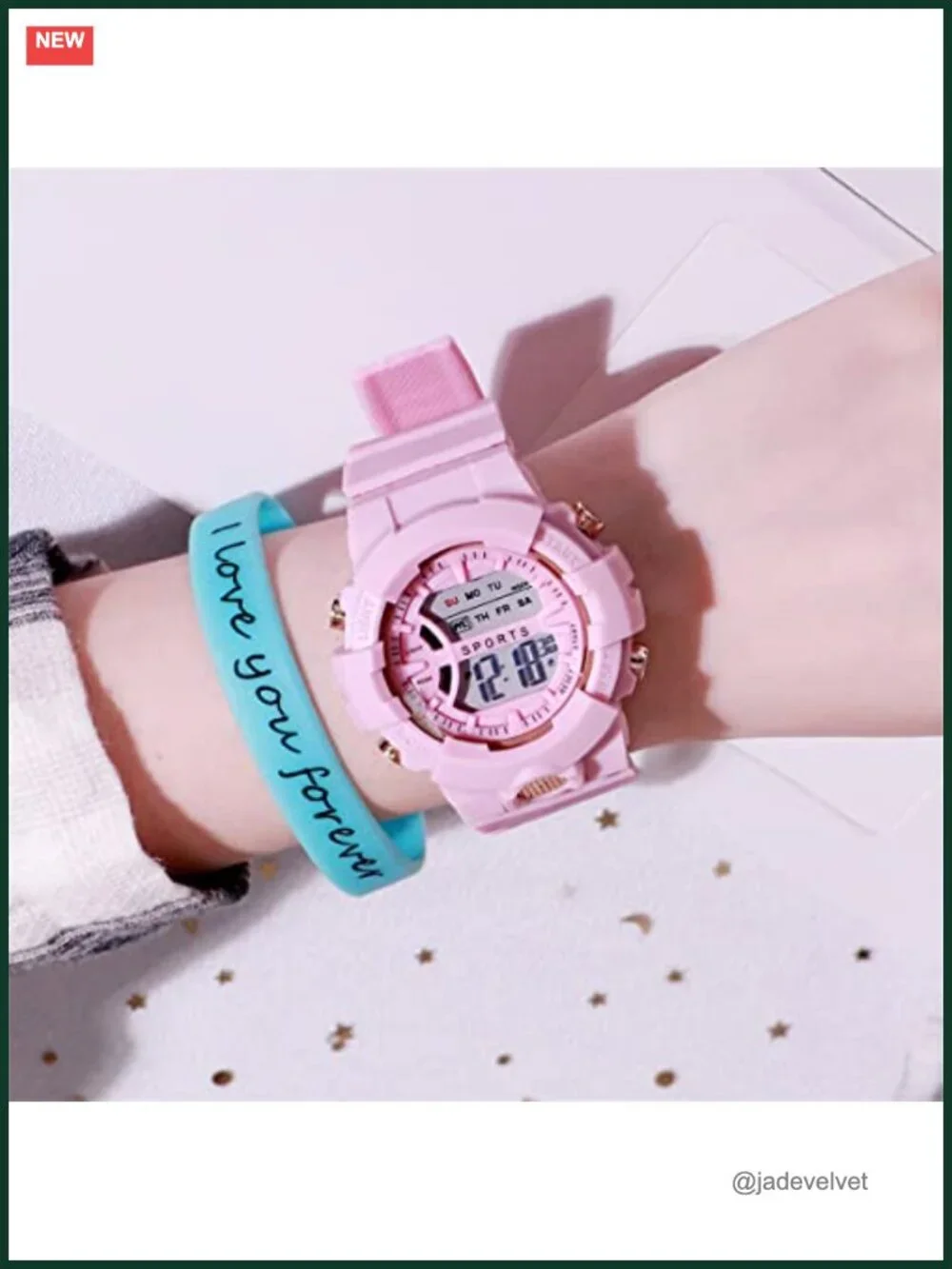 5 Pack Student Sports Watches Analog Digital Silicone Band Luminous Stopwatch